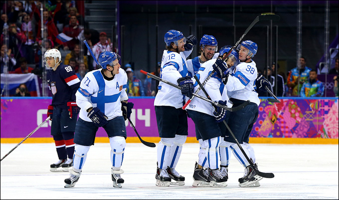 22 февраля 2014 года. Сочи. XXII зимние Олимпийские игры. Хоккей. Матч за 3-е место. США — Финляндия — 0:5