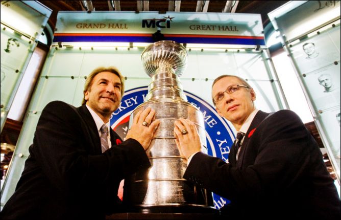 10 ноября 2008 года. Торонто. Введение в Зал хоккейной славы НХЛ Гленна Андерсона и Игоря Ларионова.