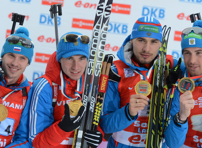 Евгений Устюгов, Александр Логинов, Антон Шипулин и Дмитрий Малышко