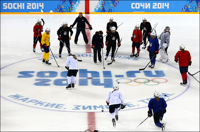 Тренировка в Сочи, на олимпийском льду
