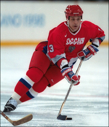 Валерий Каменский в сборной России на Олимпиаде-1998