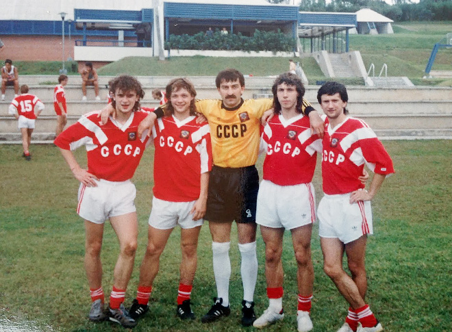 Игорь Шалимов, Василий Кульков, Станислав Черчесов, Александр Мостовой и Геннадий Перепаденко — спартаковская делегация в сборной СССР