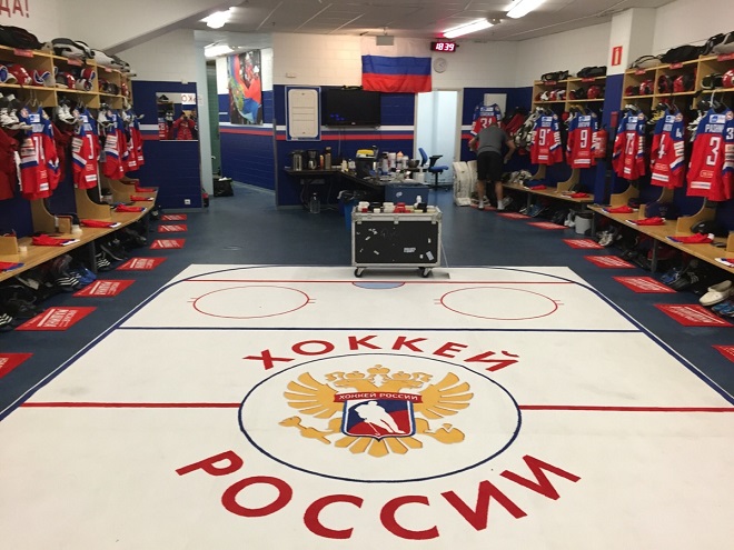 Раздевалка сборной России Раздевалка сборной России