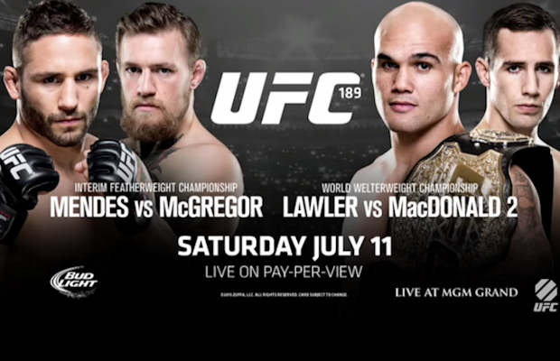 Постер к турниру UFC 189 Постер к турниру UFC 189