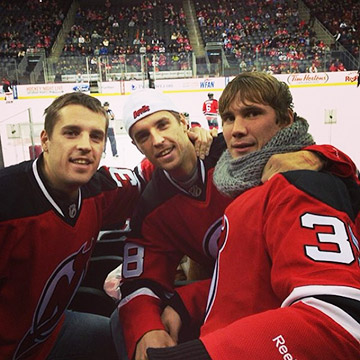 Братья Комбаровы и Антон Шунин на домашнем матче