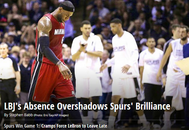 Bleacher Report: «Отсутствие Леброна затмило блеск „шпор“