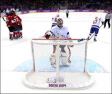 13 февраля 2014 года. Сочи. XXII зимние Олимпийские игры. Хоккей. Групповой этап. Канада — Норвегия — 3:1