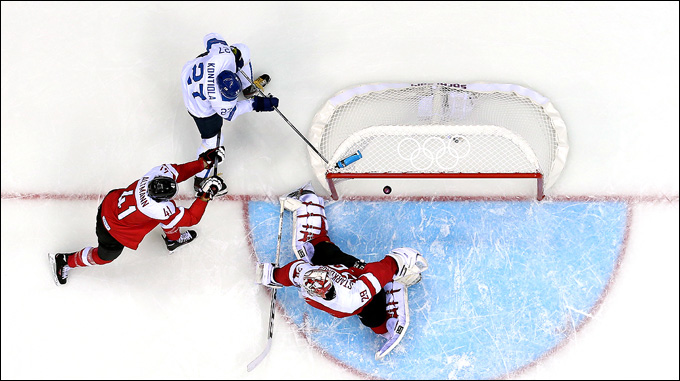 13 февраля 2014 года. Сочи. XXII зимние Олимпийские игры. Хоккей. Групповой этап. Финляндия — Австрия — 8:4