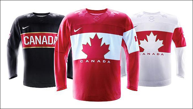 Игровая форма сборной Канады на Олимпиаде в Сочи