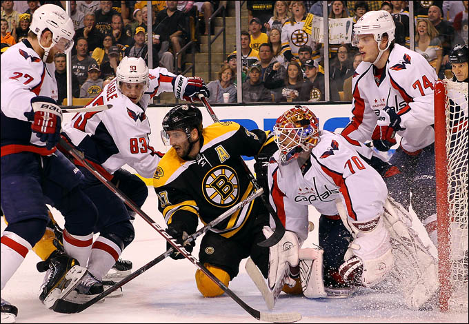 21 апреля 2012 года. Бостон. Плей-офф НХЛ. 1/8 финала. "Бостон Брюинз" — "Вашингтон Кэпиталз" — 3:4