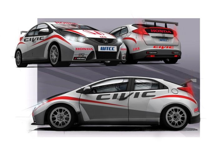 Эскиз Honda Civic WTCC