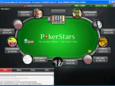 Sunday Million. 11th of July
