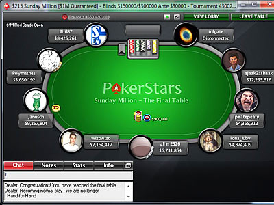 Sunday Million. 24th of July