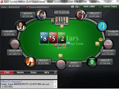 Sunday Million. 28th of August