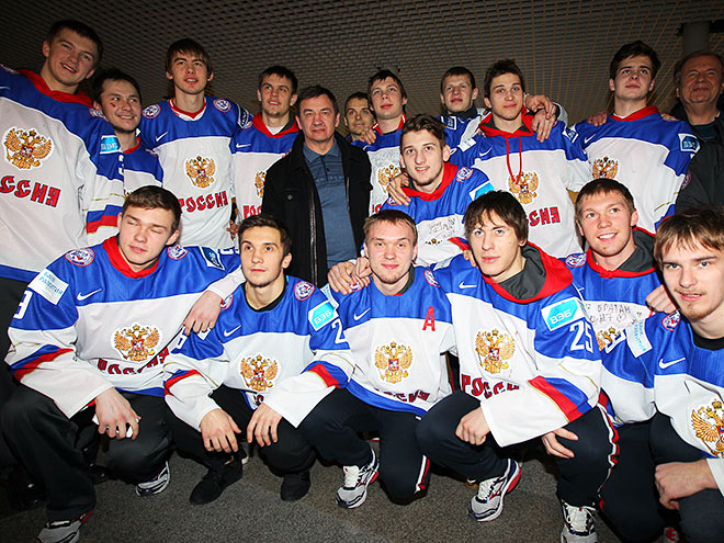 Как в Москве встретили молодёжную сборную России