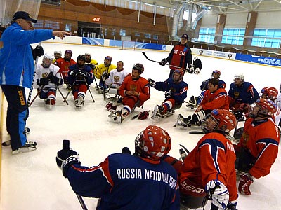 В Алексине прошёл сбор российских следж-хоккеистов