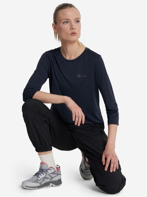 Лонгслив женский Jack Wolfskin Crosstrail (антибактериальная система Microban), 4999 рублей 