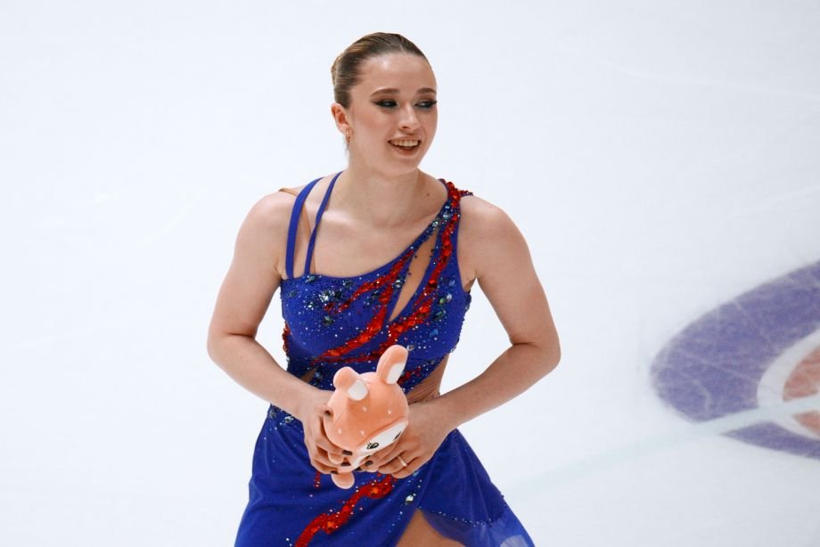 Камила Валиева после исполнения короткой программы в рамках Кубка Первого канала