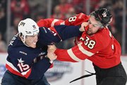 Грандиозное зрелище на Турнире сборных НХЛ! 3 драки за 9 секунд и победа США над Канадой