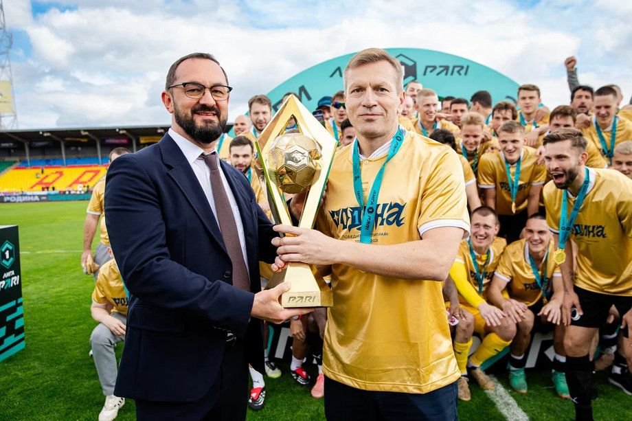 Алексей Зинин с игроками «Родины»