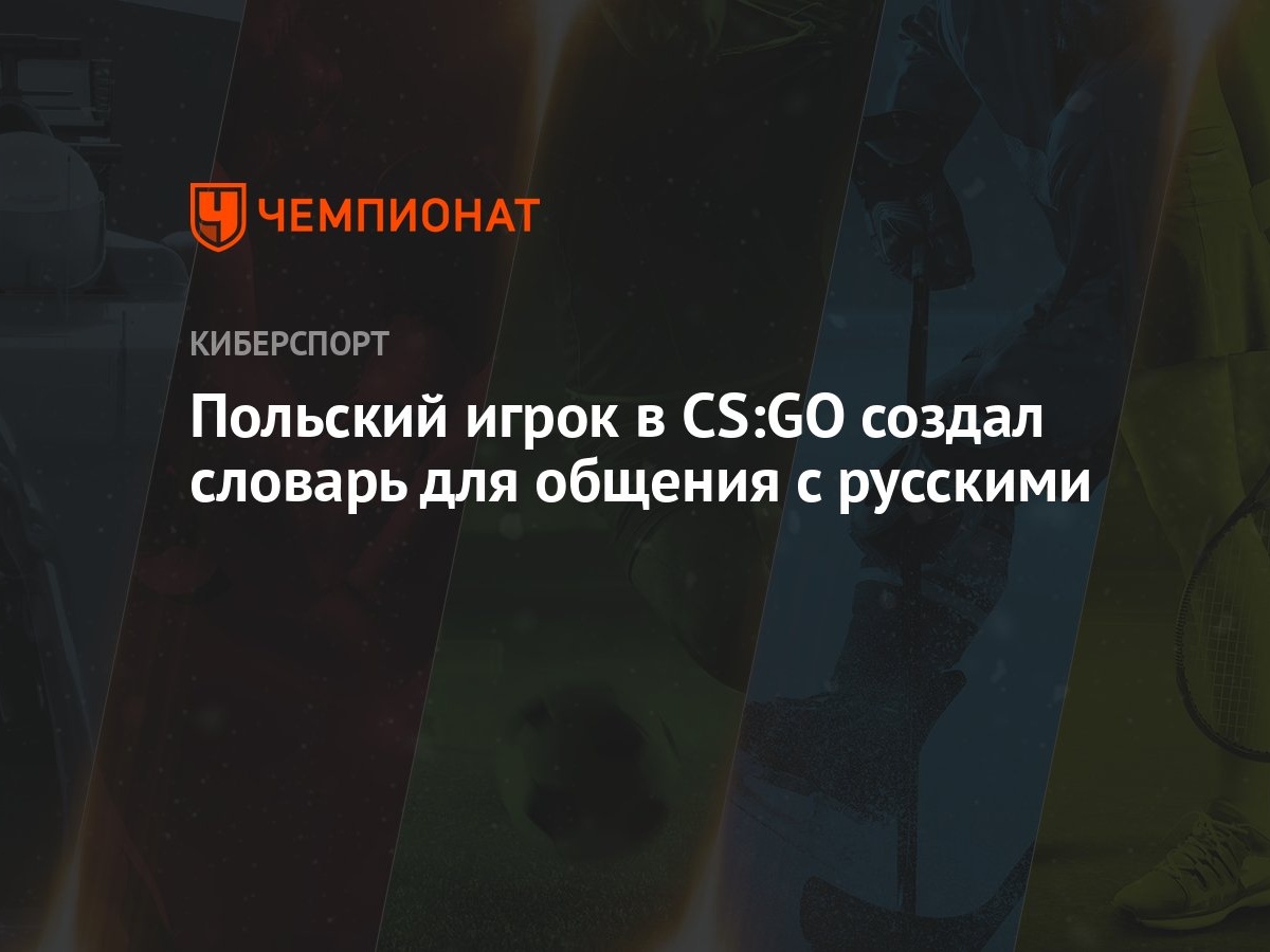 Польский игрок в CS:GO создал словарь для общения с русскими - Чемпионат