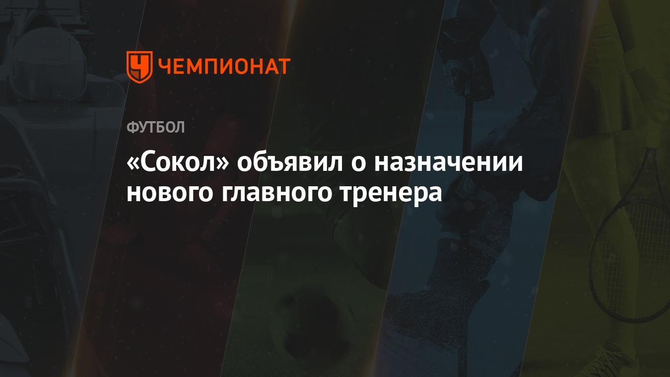 Сокол» объявил о назначении нового главного тренера - Чемпионат