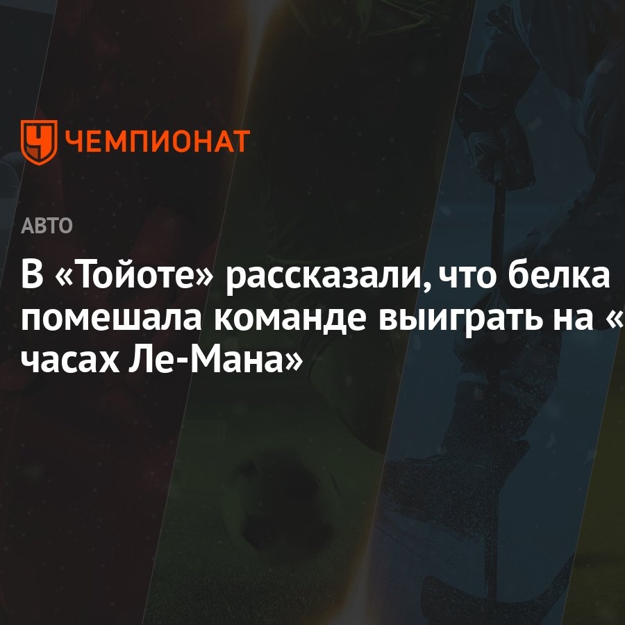 В «Тойоте» рассказали, что белка помешала команде выиграть на «24 часах  Ле-Мана» - Чемпионат