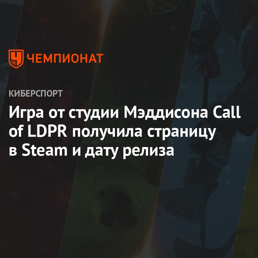 Игра от студии Мэддисона Call of LDPR получила страницу в Steam и дату  релиза - Чемпионат