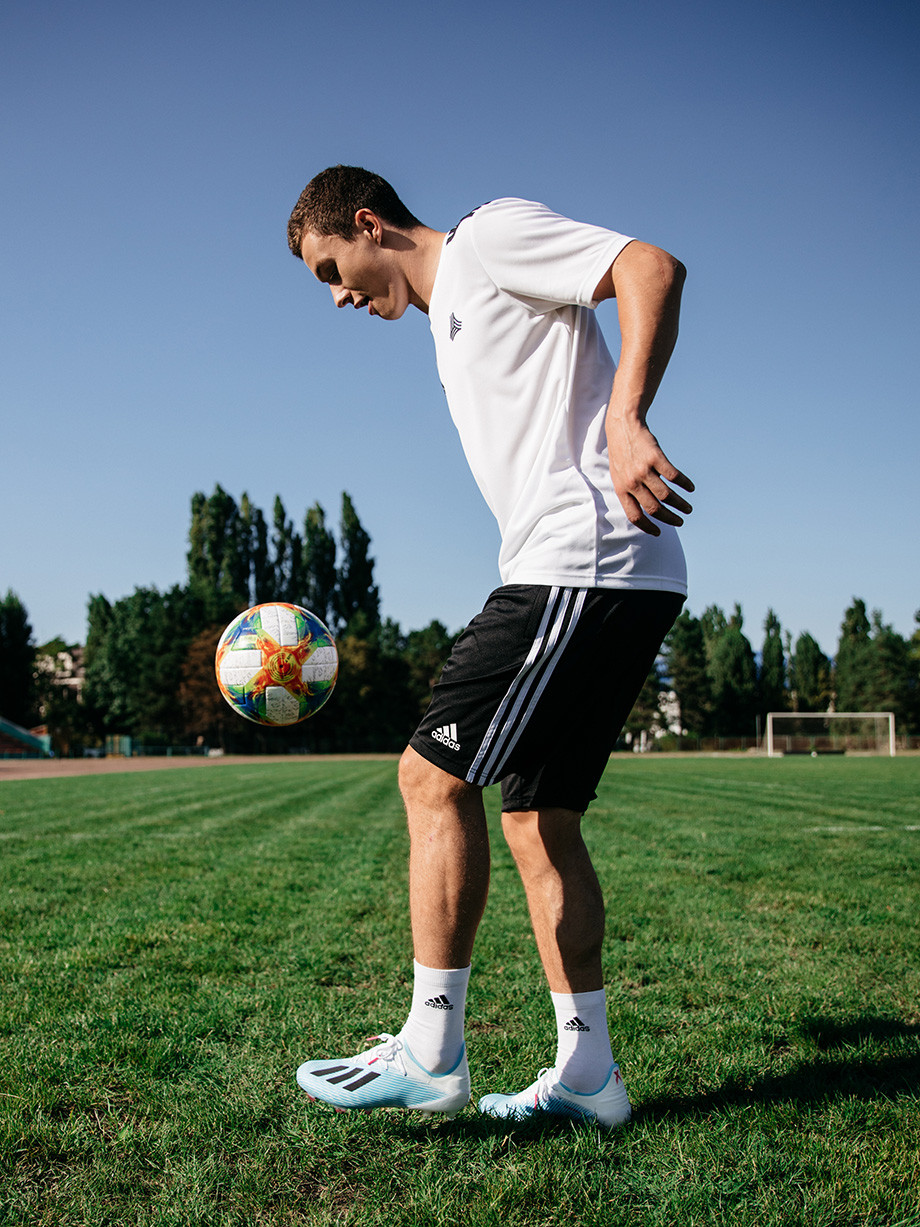 Иван Игнатьев в бутсах adidas X 19.1 FG из коллекции Hardwired pack Иван Игнатьев в бутсах adidas X 19.1 FG из коллекции Hardwired pack