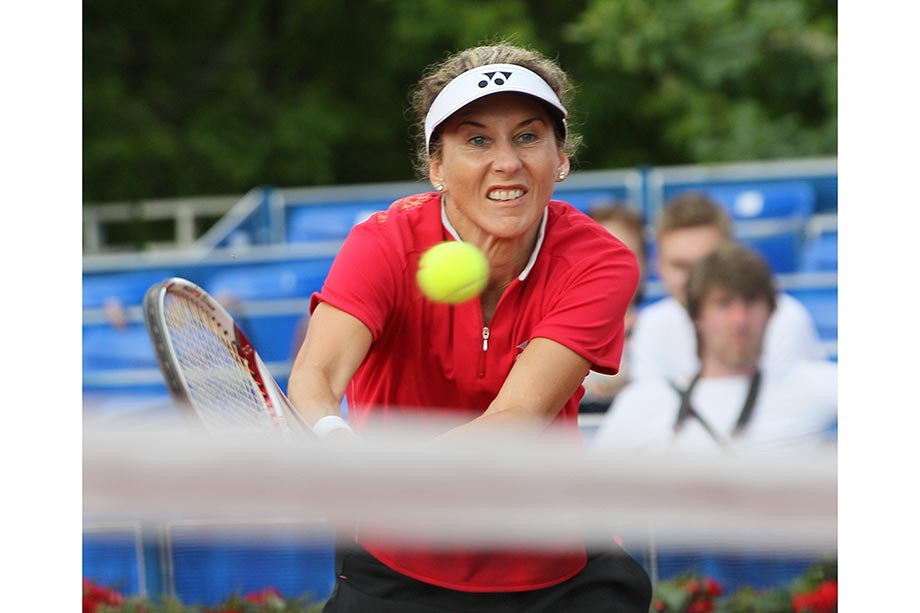 Моника Селеш на турнире «Легенды тенниса»-2013 в Москве