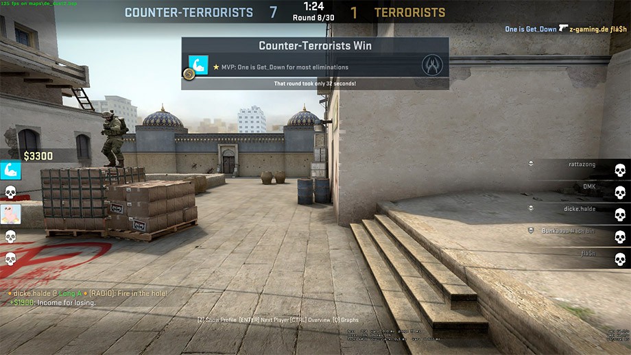 Counter terrorist win. Terrorist win.