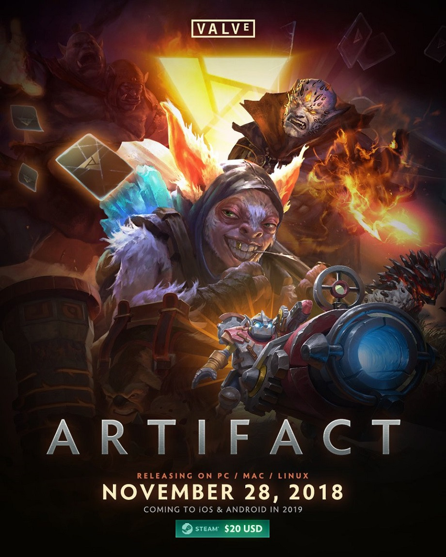 Artifact выйдет 28 ноября 2018-го. Стоимость игры составит $ 20 - Чемпионат