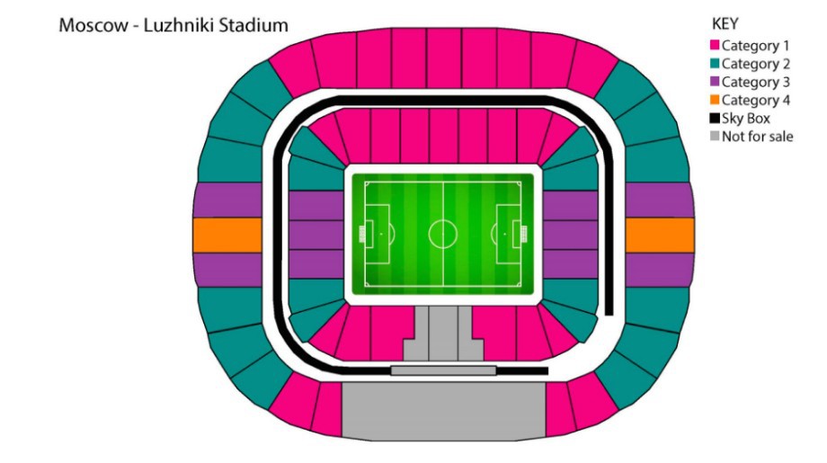 Схема мест на стадионе лужники