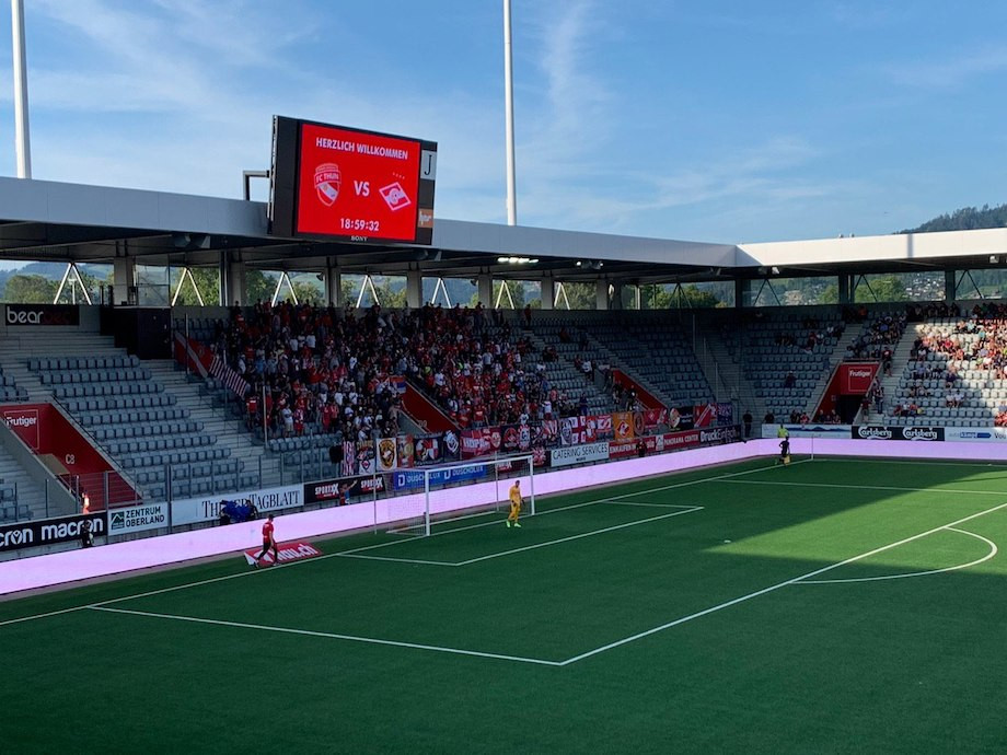 Фанаты «Спартака» на матче с «Туном»