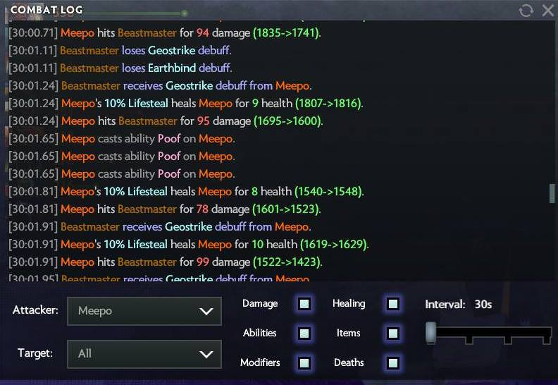 Логи матча с участием Meepo против SG e-sports Логи матча с участием Meepo против SG e-sports