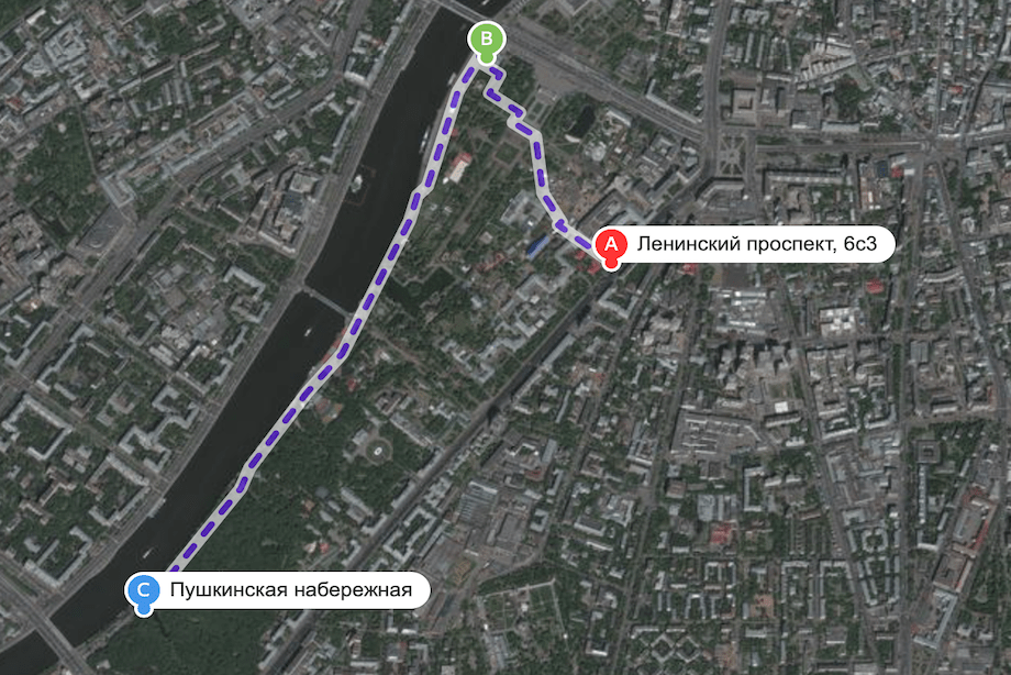 Карта москвы пушкинская набережная