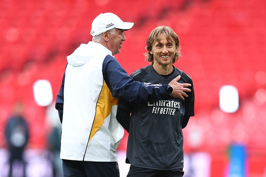 Лука Модрич и Карло Анчелотти