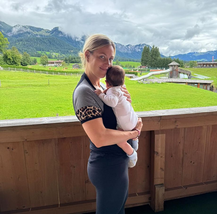 Анжелика Кербер с сыном Беном