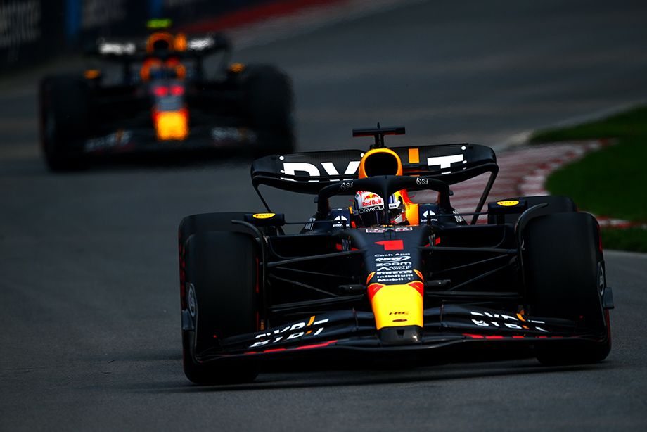 Verstappen y Pérez en el Gran Premio de Canadá