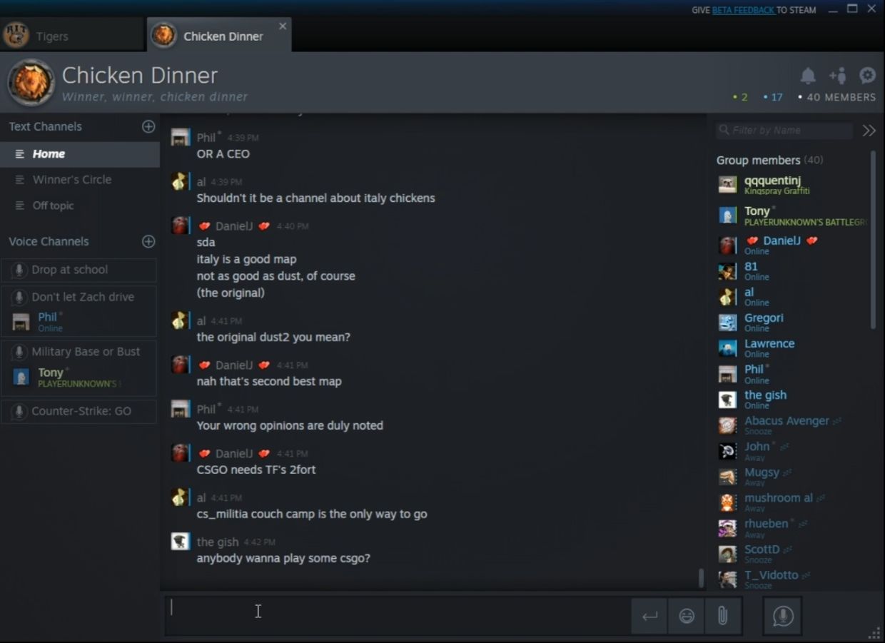 Чат Steam Чат Steam