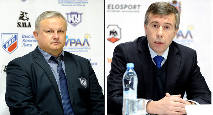 19 ноября 2012 года. Орск. Регулярный чемпионат ВХЛ. "Южный Урал" — "Лада" — 1:3. Послематчевая пресс-конференция тренеров 19 ноября 2012 года. Орск. Регулярный чемпионат ВХЛ. "Южный Урал" — "Лада" — 1:3. Послематчевая пресс-конференция тренеров