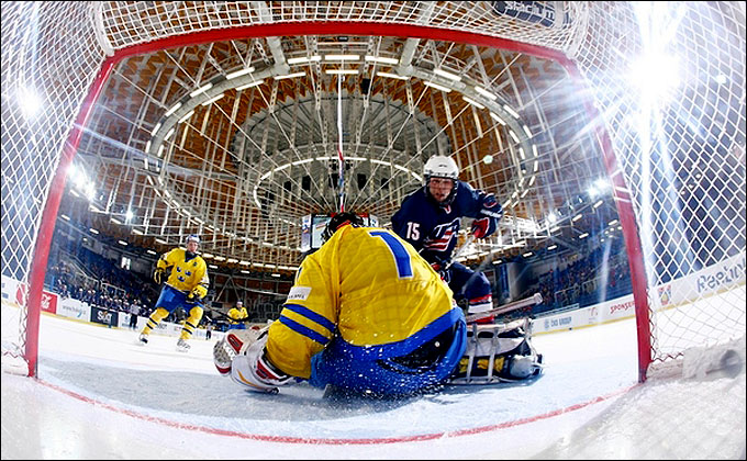 22 апреля 2012 года. Брно. Юниорский чемпионат мира. Финал. Швеция — США — 0:7 22 апреля 2012 года. Брно. Юниорский чемпионат мира. Финал. Швеция — США — 0:7