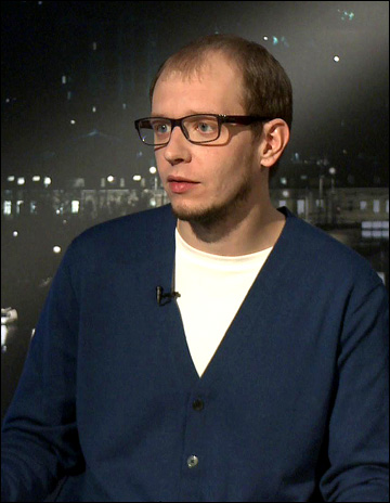 Ведущий "Трибуны" на КХЛ-ТВ Роман Чернявский Ведущий "Трибуны" на КХЛ-ТВ Роман Чернявский