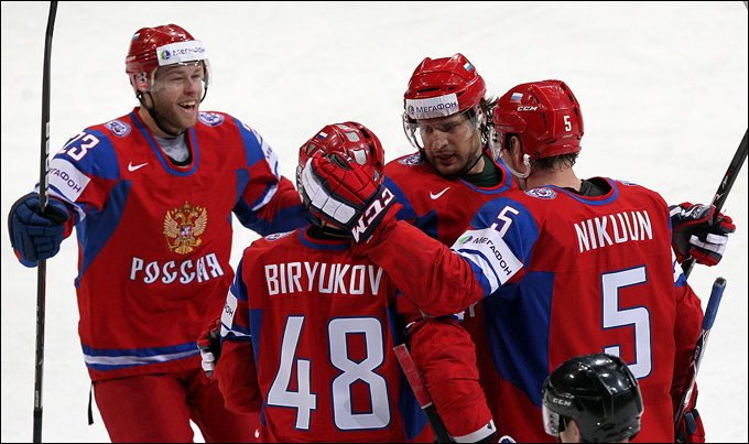 4 мая 2013 года. Хельсинки. Чемпионат мира. Групповой турнир. Россия — Латвия — 6:0. "Первый блин" вполне удался 4 мая 2013 года. Хельсинки. Чемпионат мира. Групповой турнир. Россия — Латвия — 6:0. "Первый блин" вполне удался