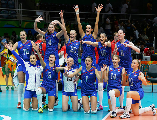The women's national team Russian Federation on volleyball