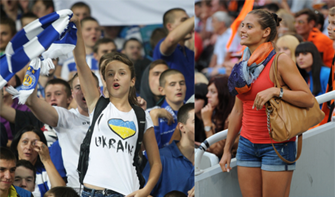 Фанатки "Динамо" и "Шахтёра" Фанатки "Динамо" и "Шахтёра"
