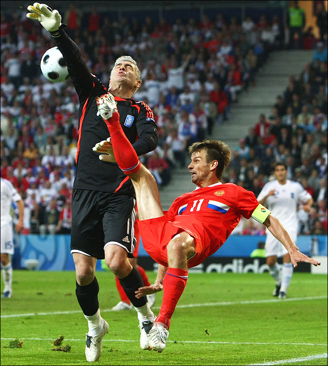 14 июня 2008 года. Матч группы D финального турнира 13-го чемпионата Европы. Греция — Россия — 0:1 14 июня 2008 года. Матч группы D финального турнира 13-го чемпионата Европы. Греция — Россия — 0:1