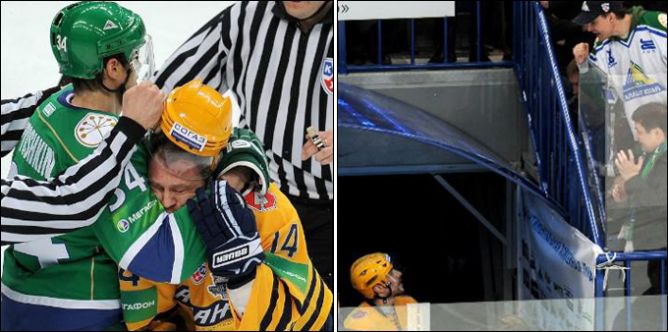 10 апреля 2011 года. Уфа. Плей-офф КХЛ. Финал. "Салават Юлаев" — "Атлант" — 3:1. 10 апреля 2011 года. Уфа. Плей-офф КХЛ. Финал. "Салават Юлаев" — "Атлант" — 3:1.