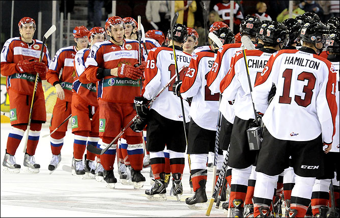 14 ноября 2011 года. Су Сент-Мари. Subway Super Series. Россия (U-20) — Канада (OHL) — 3:6 14 ноября 2011 года. Су Сент-Мари. Subway Super Series. Россия (U-20) — Канада (OHL) — 3:6