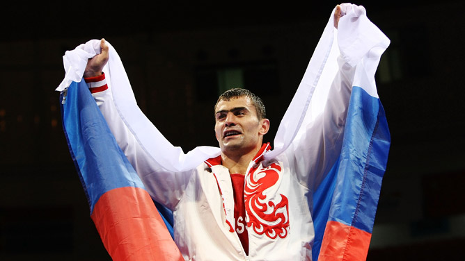 Олимпийский чемпион 2008 года Рахим Чахкиев. Олимпийский чемпион 2008 года Рахим Чахкиев.